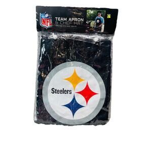 Pittsburgh Steelers Team Apron & Chef Hat One Size Fits Most Adults Brand New